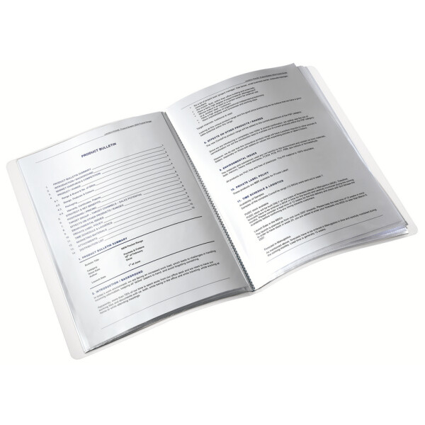LEITZ Sichtbuch WOW, A4, PP mit 20 Hüllen, weiß