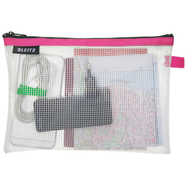LEITZ Reißverschlusstasche WOW Traveller, Größe M, pink