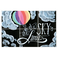 Securit Kreidetafel Silhouette CHALKBOARD XXL, 6er Set