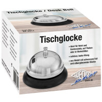 WEDO Tischglocke, Signalglocke aus Metall, schwarzer...