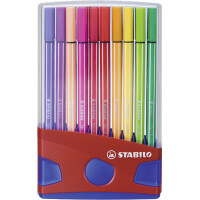 STABILO Fasermaler Pen 68, 20er ColorParade, grau hellblau