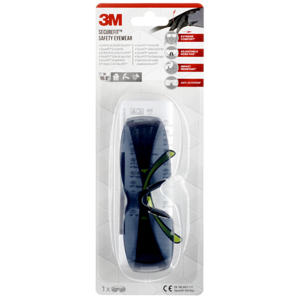 3M Schutzbrille SecureFit 400, Scheibent&ouml;nung: grau