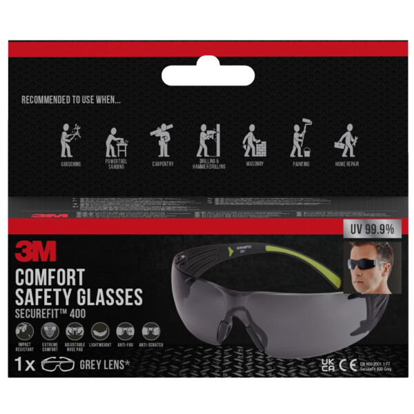 3M Schutzbrille SecureFit 400, Scheibent&ouml;nung: grau