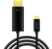 LogiLink USB-C - HDMI Anschlusskabel, 1,8 m, schwarz