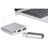 DIGITUS USB 3.0 Multiportadapter, USB-C - HDMI, silber