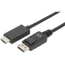 DIGITUS DisplayPort 1.2 Adapterkabel, DP - HDMI-A, 3,0 m