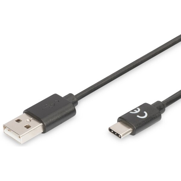 DIGITUS USB 2.0 Anschlusskabel, USB-C - USB-A Stecker, 3,0 m