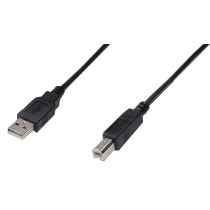 DIGITUS USB 2.0 Kabel, USB-A - USB-B Stecker, 3,0 m, beige
