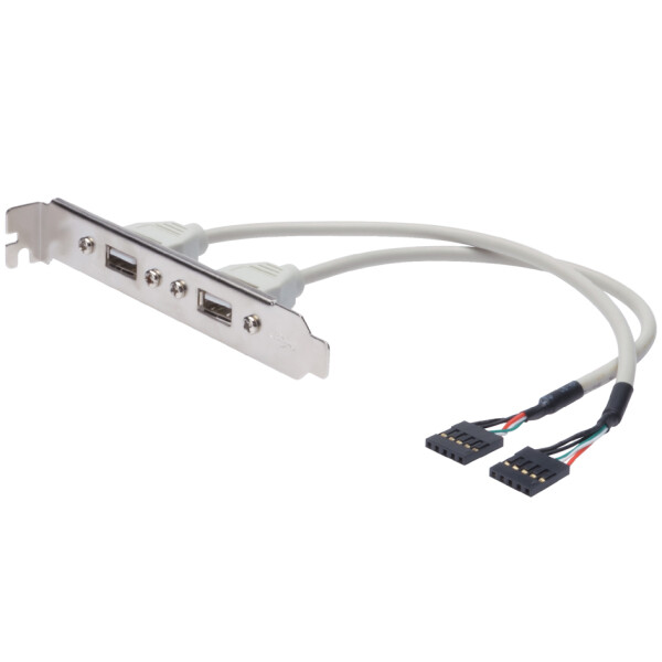 DIGITUS USB 2.0 Slotblechkabel, USB-A - 5pin IDC, 0,25 m