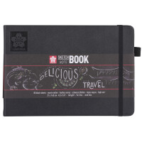 SAKURA Skizzenbuch Notizbuch, 90 x 140 mm, schwarz