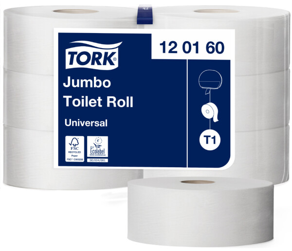 TORK Großrollen-Toilettenpapier Jumbo, 1-lagig, natur, 480 m