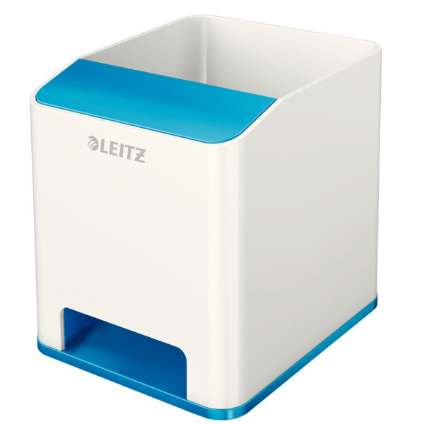 LEITZ Sound Stiftek&ouml;cher WOW Duo Colour, 2 F&auml;cher, eisblau