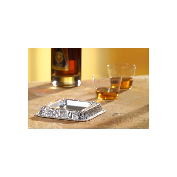 STARPAK Aluminium-Aschenbecher, quadratisch, 10er