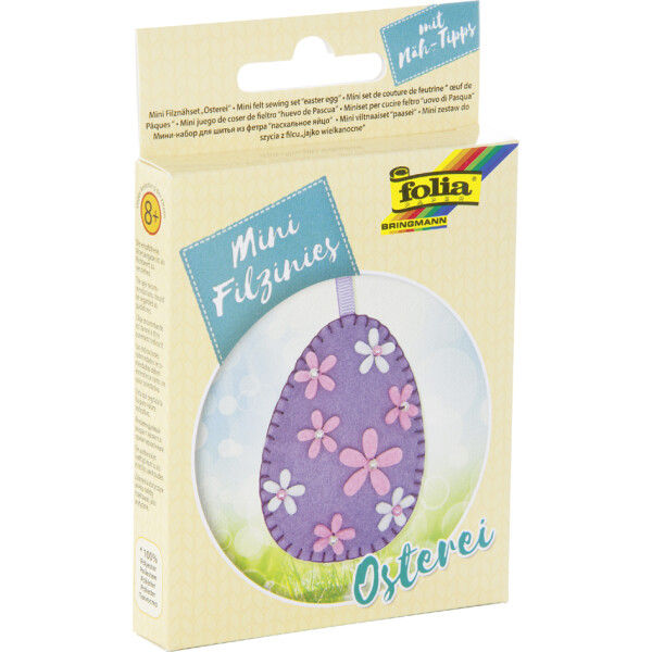 folia Mini Filz-N&auml;hset "Filzinies", 22-teilig, Osterei
