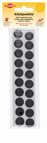 KLEIBER Klettpunkte, Durchmesser: 16 mm, schwarz