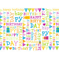SUSY CARD Geschenkfolie "Birthday", 30 my, auf...