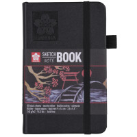 SAKURA Skizzenbuch Notizbuch, 210 x 297 mm, schwarz