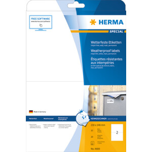 HERMA Inkjet Folien-Etiketten, 97,0 x 42,3 mm, weiß