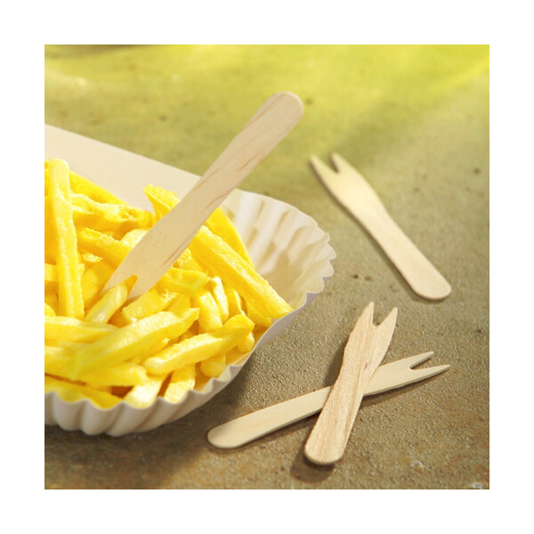 PAPSTAR Pommes-Frites-Gabeln "pure", L&auml;nge: 121 mm
