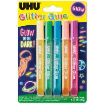 UHU Glitzerkleber Glitter Glue "GLOW IN THE...
