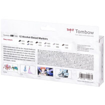Tombow Marker ABT PRO, alkoholbasiert, 12er Set Gray Colors