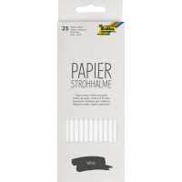 folia Papier-Trinkhalm "WHITE", Länge: 200 mm