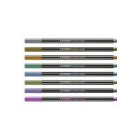 STABILO Fasermaler Pen 68 metallic, 60er Display - 8 Farben