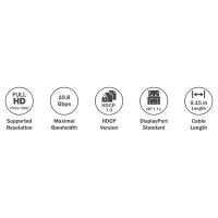 DIGITUS DisplayPort 1.1a Adapter, mDP - HDMI-A, 0,15 m