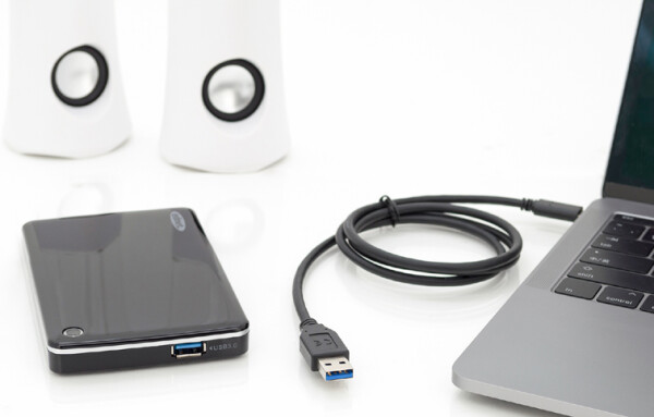 DIGITUS USB 3.1 Anschlusskabel, USB-C - USB-A Stecker, 1,0 m