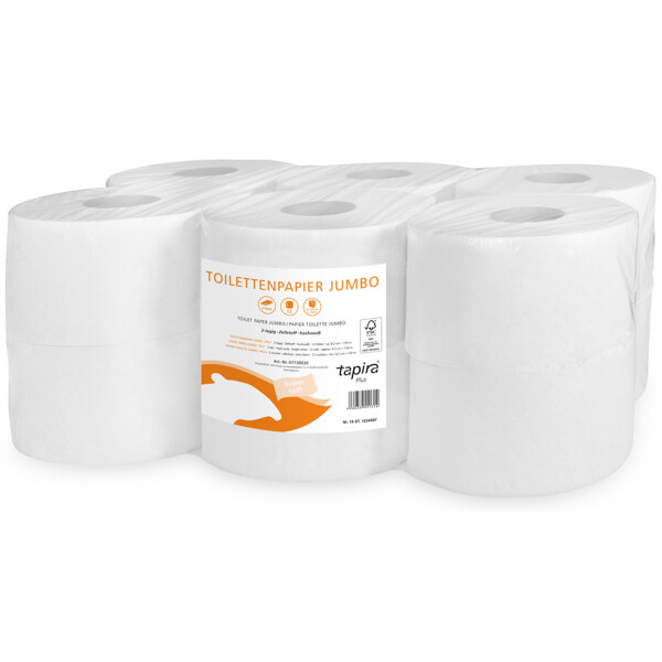 Tapira Gro&szlig;rollen-Toilettenpapier Plus, 2-lagig, 360 m