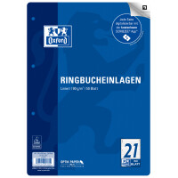 Oxford Ringbucheinlagen, DIN A4, kariert, 50 Blatt