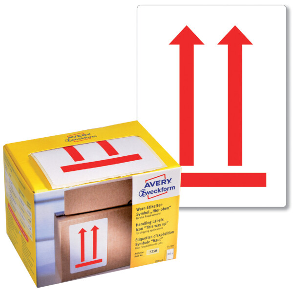 AVERY Zweckform Symbol-Hinweis-Etikettenrolle, neonrot