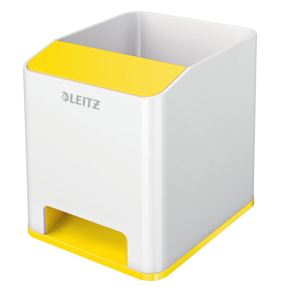 LEITZ Sound Stifteköcher WOW Duo Colour, 2 Fächer, gelb