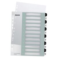 LEITZ Kunststoff-Register WOW, Zahlen, A4...