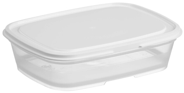 GastroMax Frischhaltedose, 0,5 Liter, transparent weiß
