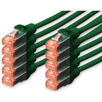 DIGITUS Patchkabel Kat. 6, S FTP, 1,0 m, weiß, Set