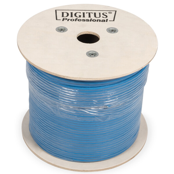 DIGITUS Installationskabel Kat. 6a, U UTP, 500 m, blau