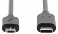 DIGITUS USB 2.0 Anschlusskabel, USB-C - Mikro USB-B, 1,8 m