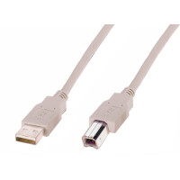 DIGITUS USB 2.0 Kabel, USB-A - USB-B Stecker, 3,0 m, schwarz