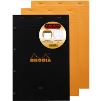 RHODIA Notizblock No. 20, DIN A4+, kariert, 3er Pack