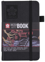 SAKURA Skizzenbuch Notizbuch, 120 x 120 mm, schwarz