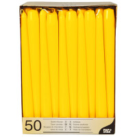 PAPSTAR Leuchterkerzen, 22 mm, gelb, 50er Pack
