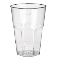 STARPAK Kunststoff-Caipirinhaglas PS, 0,3 l, glasklar