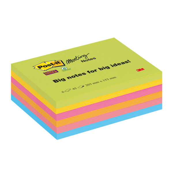 Post-it Haftnotizen super sticky Meeting Notes, 152 x 101 mm