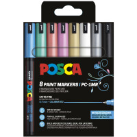 POSCA Pigmentmarker PC-1MR, 8er Box, farbig sortiert