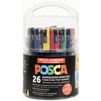 POSCA Pigmentmarker "Pack XL Classique", 26er Set, sortiert