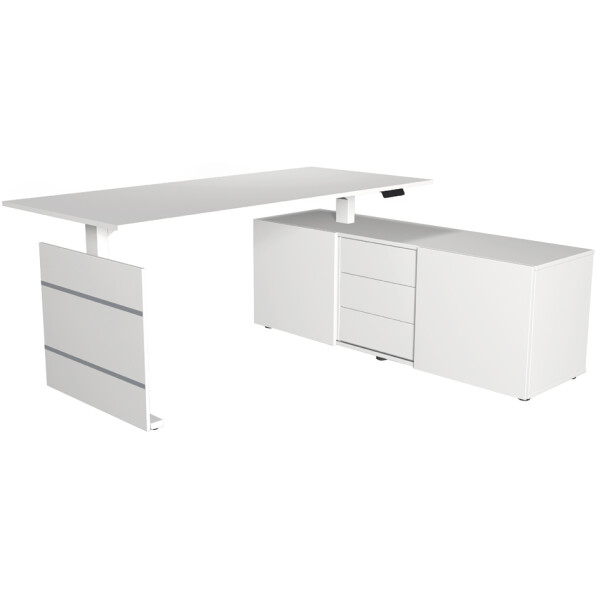 kerkmann Komplett-Arbeitsplatz Move 3, weiß (rechts)