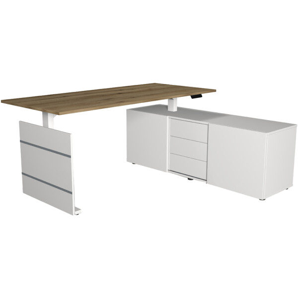 kerkmann Komplett-Arbeitsplatz Move 3, weiß (rechts)