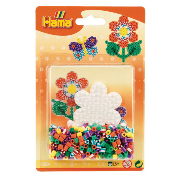 Hama B&uuml;gelperlen midi "Streifenperlen - Blume", im Blister