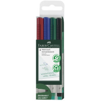 FABER-CASTELL NonPermanent-Marker MULTIMARK F, 4er Etui